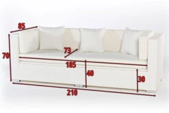 OUTFLEXX 3-Sitzer Sofa, Weiß, Polyrattan, Inkl. Polster Und Wasserfeste Kissenbox -Garden Ease Wohnen Verkaufe 4 2511 1 BOX.jpg