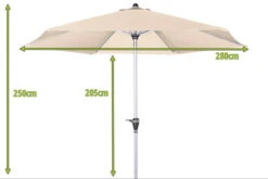 DOPPLER Active Auto Tilt Mittelstockschirm, Natur, Aluminium/Textil, Ø 280 Cm, Mit Kurbel -Garden Ease Wohnen Verkaufe 5 12352 1.jpg