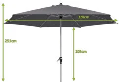 DOPPLER Active Auto Tilt Mittelstockschirm, Anthrazit, Aluminium/Textil, Ø 320 Cm, Mit Kurbel -Garden Ease Wohnen Verkaufe 5 12353 5.jpg
