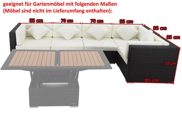 OUTFLEXX Premium Abdeckhauben Set Für Lounge TheBox-A/-D: 1304/ 1714/ 7175/ 16064, Schwarz, Wasserbeständig 5 OUTFLEXX Premium Abdeckhauben Set Für Lounge TheBox-A/-D: 1304/ 1714/ 7175/ 16064, Schwarz, Wasserbeständig – Bild 5
