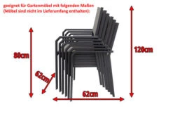 OUTFLEXX Premium Abdeckhaube Für Stapelstühle, Schwarz, Wasserbeständig, 64 X 64 X 82/122 Cm -Garden Ease Wohnen Verkaufe 5 13671.jpg