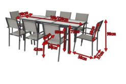 VILLANA Esstischgarnitur, Anthrazit/grau, Alu/Textil, Tisch 160/220 Cm, 8 Stapelstühle -Garden Ease Wohnen Verkaufe 5 13888.jpg