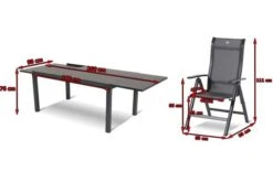 HARTMAN Esstischgarnitur, Xerix-anthrazit, Alu/HPL, 260/160x90 Cm, 6 Hochlehner -Garden Ease Wohnen Verkaufe 5 13960.jpg