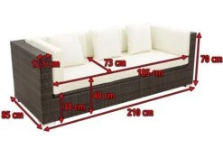 OUTFLEXX 3-Sitzer Sofa, Braun Marmoriert, Polyrattan, 210 X 85 X 70 Cm, Wasserfeste Kissenbox -Garden Ease Wohnen Verkaufe 5 15734 1 BOX.jpg