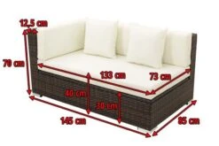 OUTFLEXX 2-Sitzer Ecksofa, Braun Marmoriert, Polyrattan, 145 X 85 X 70 Cm, Wasserfeste Kissenbox, Armlehne Re. 15 OUTFLEXX 2-Sitzer Ecksofa, Braun Marmoriert, Polyrattan, 145 X 85 X 70 Cm, Wasserfeste Kissenbox, Armlehne Re. -Garden Ease Wohnen Verkaufe 5 15734 4 BOX.jpg
