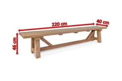 OUTFLEXX Gartenbank XXL, Natur, Recyceltes FSC®-Teakholz, 220x40cm, Rustikal Gebürstet -Garden Ease Wohnen Verkaufe 5 15865.jpg