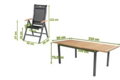 HARTMAN Alice Esstischgruppe, Xerix/natur, Alu/FSC-Teak, 4x4 Textilen, 4 Hochlehner, 150/210x90cm 11 HARTMAN Alice Esstischgruppe, Xerix/natur, Alu/FSC-Teak, 4x4 Textilen, 4 Hochlehner, 150/210x90cm -Garden Ease Wohnen Verkaufe 5 16893.jpg