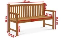 OUTFLEXX Ontario 2-Sitzer Gartenbank, Natur, Teakholz, 120x62x92cm, Fein Geschliffen 9 OUTFLEXX Ontario 2-Sitzer Gartenbank, Natur, Teakholz, 120x62x92cm, Fein Geschliffen -Garden Ease Wohnen Verkaufe 5 18308.jpg