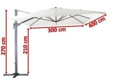 OUTFLEXX Ampelschirm, Anthrazit/creme, Pulverbesch. Aluminium, 400x300cm, Inkl. Plattenständer -Garden Ease Wohnen Verkaufe 5 18347.jpg