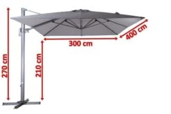 OUTFLEXX Ampelschirm, Anthrazit, Pulverbesch. Aluminium, 400x300cm, Inkl. Plattenständer -Garden Ease Wohnen Verkaufe 5 18348.jpg