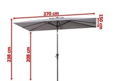 OUTFLEXX Mittelstockschirm, Hellgrau, Pulverbesch. Aluminium/Polyester PA-beschichtet, 270x150cm -Garden Ease Wohnen Verkaufe 5 18350.jpg