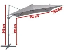 OUTFLEXX Ampelschirm, Anthrazit, Pulverbesch. Aluminium, 250x250cm, Inkl. Plattenständer -Garden Ease Wohnen Verkaufe 5 18354.jpg