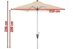 DOPPLER Active Auto Tilt Mittelstockschirm, Natur, Aluminium/Textil, Ø210cm, Höhenverstellbar, Knickbar, Mit Kurbel -Garden Ease Wohnen Verkaufe 5 18592 1.jpg