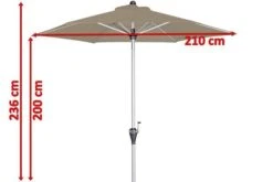 DOPPLER Active Auto Tilt Mittelstockschirm, Greige, Aluminium/Textil, Ø210cm, Höhenverstellbar, Knickbar, Mit Kurbel -Garden Ease Wohnen Verkaufe 5 18592 3.jpg
