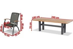 HARTMAN Sondermodell Yasmani/Da Vinci Esstischgruppe, Xerix, Alu/Teakholz, 240x100cm, 8 Stapelsessel -Garden Ease Wohnen Verkaufe 5 19030.jpg