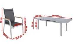 KETTLER Granada Esstischgarnitur, Silber, Alu/Textilene, Tisch 180/240x100cm, 8 Stapelsessel -Garden Ease Wohnen Verkaufe 5 19322.jpg