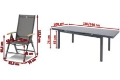 HARTMAN Aruba Teak Esstischgarnitur, Xerix, Alu/Textilene, Tisch 180/240x100cm, 8 Multipositionssessel -Garden Ease Wohnen Verkaufe 5 19338.jpg