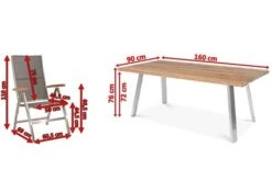 STERN Cardiff Esstischgruppe, Silber/silbergrau, Edelstahl/Teak, Tisch 160 X 90 Cm, 6 Multipositionssessel -Garden Ease Wohnen Verkaufe 5 19759.jpg