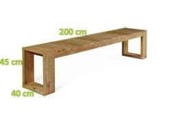 OUTFLEXX Anok Bank, Natur, Recycled FSC®-Teak, 200x40x45cm -Garden Ease Wohnen Verkaufe 5 20300.jpg