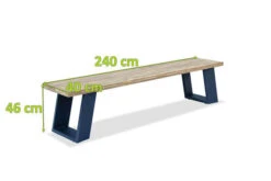 OUTFLEXX Bank, Dark Grey/natur, Alu/recycled FSC®-Teak, 240x100x45cm, Mit Baumkante -Garden Ease Wohnen Verkaufe 5 20317.jpg