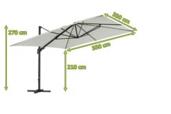 OUTFLEXX Ampelschirm, Anthrazit/creme, Alu/Polyester, 350x350cm, Inkl. Plattenständer -Garden Ease Wohnen Verkaufe 5 20362.jpg