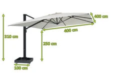 OUTFLEXX Ultimate L Ampelschirm, Anthrazit/creme, Alu/Spuncrylic®, 400x400cm, Inkl. Befüllbarem Schirmständer -Garden Ease Wohnen Verkaufe 5 20364.jpg