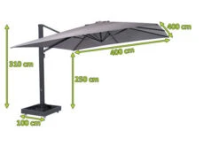 OUTFLEXX Ultimate L Ampelschirm, Anthrazit/grau, Alu/Spuncrylic®, 400x400cm, Inkl. Befüllbarem Schirmständer 10 OUTFLEXX Ultimate L Ampelschirm, Anthrazit/grau, Alu/Spuncrylic®, 400x400cm, Inkl. Befüllbarem Schirmständer -Garden Ease Wohnen Verkaufe 5 20365.jpg