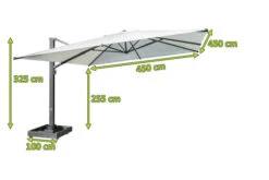 OUTFLEXX Ultimate XL Ampelschirm, Anthrazit/creme, Alu/Spuncrylic®, 450x450cm, Inkl. Befüllbarem Schirmständer -Garden Ease Wohnen Verkaufe 5 20366.jpg