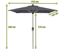 DOPPLER Active Auto Tilt Mittelstockschirm, Anthrazit, Alu/Polyester, 210x140 Cm, Höhenverstellbar, Mit Kurbel -Garden Ease Wohnen Verkaufe 5 20873.jpg