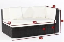 OUTFLEXX 2-Sitzer Ecksofa, Schwarz, Polyrattan, 145x85x70cm, Armlehne Links, Wasserfeste Kissenbox -Garden Ease Wohnen Verkaufe 5 2392 3 BOX.jpg
