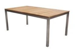 OUTFLEXX Set, Silber, 200/300 X 100 Cm, Edelstahl/Teak, Ausziehtisch, 6 Stapelstühle, 2 Multipositionssessel -Garden Ease Wohnen Verkaufe 6 14150 1.jpg