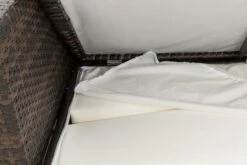 OUTFLEXX 2-Sitzer Ecksofa, Braun Marmoriert, Polyrattan, 145 X 85 X 70 Cm, Wasserfeste Kissenbox, Armlehne Li. -Garden Ease Wohnen Verkaufe 6 15734 3 BOX.jpg