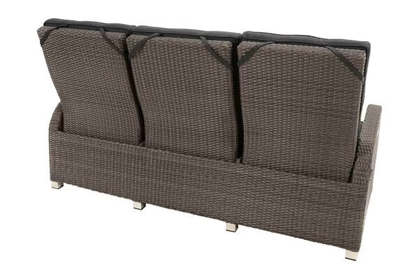 Ploß Rocking Comfort Dining / Lounge 3-Sitzer Sofa, Grau/braun-meliert, Polyrattan, 210x85x112 Cm, Verstellbar 6 Ploß Rocking Comfort Dining / Lounge 3-Sitzer Sofa, Grau/braun-meliert, Polyrattan, 210x85x112 Cm, Verstellbar – Bild 6