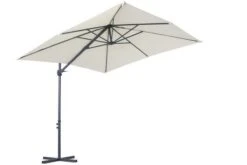 OUTFLEXX Ampelschirm, Anthrazit/creme, Pulverbesch. Aluminium, 250x250cm, Inkl. Plattenständer -Garden Ease Wohnen Verkaufe 6 18353.jpg