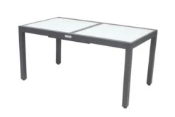 VILLANA Esstischgarnitur, Anthrazit/grau, Alu/Textil, Tisch 160/220 Cm, 8 Stapelstühle -Garden Ease Wohnen Verkaufe 7 13888.jpg