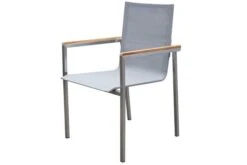OUTFLEXX Set, Silber, 200/300 X 100 Cm, Edelstahl/Teak, Ausziehtisch, 6 Stapelstühle, 2 Multipositionssessel -Garden Ease Wohnen Verkaufe 7 14150 1.jpg