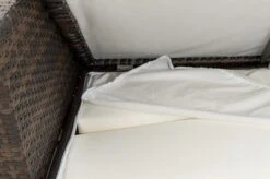 OUTFLEXX 2-Sitzer Ecksofa, Braun Marmoriert, Polyrattan, 145 X 85 X 70 Cm, Wasserfeste Kissenbox, Armlehne Li. -Garden Ease Wohnen Verkaufe 7 15734 3 BOX.jpg