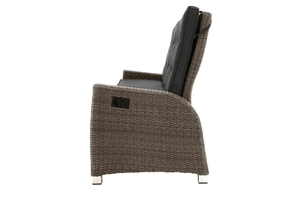 Ploß Rocking Comfort Dining / Lounge 3-Sitzer Sofa, Grau/braun-meliert, Polyrattan, 210x85x112 Cm, Verstellbar 7 Ploß Rocking Comfort Dining / Lounge 3-Sitzer Sofa, Grau/braun-meliert, Polyrattan, 210x85x112 Cm, Verstellbar – Bild 7