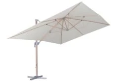 OUTFLEXX Ampelschirm, Creme, Aluminium In Holzoptik, 400x300cm, Inkl. Plattenständer -Garden Ease Wohnen Verkaufe 7 18511.jpg