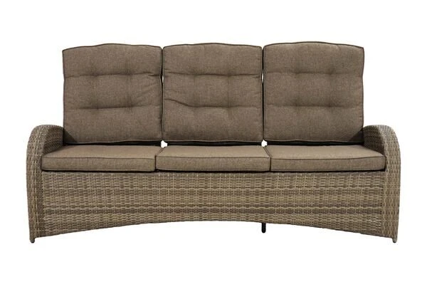 Ploß Rabida Comfort Dining / Lounge 3-Sitzer Sofa, Champagner-meliert, Polyrattan, 210x85x112 Cm, Verstellbar 7 Ploß Rabida Comfort Dining / Lounge 3-Sitzer Sofa, Champagner-meliert, Polyrattan, 210x85x112 Cm, Verstellbar – Bild 7