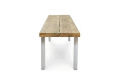 OUTFLEXX Bank, Natur, Edelstahl & Recycled FSC-Teak, 240x40x45cm, Baumkante -Garden Ease Wohnen Verkaufe 7 20358.jpg