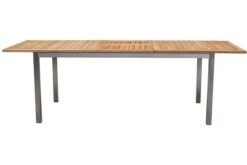 OUTFLEXX Set, Silber, 200/300 X 100 Cm, Edelstahl/Teak, Ausziehtisch, 6 Stapelstühle, 2 Multipositionssessel -Garden Ease Wohnen Verkaufe 8 14150 1.jpg