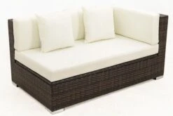 OUTFLEXX 2-Sitzer Ecksofa, Braun Marmoriert, Polyrattan, 145 X 85 X 70 Cm, Wasserfeste Kissenbox, Armlehne Li. -Garden Ease Wohnen Verkaufe 8 15734 3 BOX.jpg