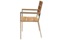 OUTFLEXX Esstischgarnitur, Edelstahl / FSC-Teakholz, Tisch 150 X 80 Cm, 6 Stapelsessel -Garden Ease Wohnen Verkaufe 8 17266.jpg