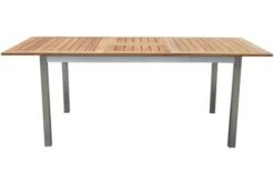 STERN Cardiff Esstischgruppe, Silber/silbergrau, Edelstahl/FSC-Teak, Tisch 150/200 X 90 Cm, 6 Multipositionssessel -Garden Ease Wohnen Verkaufe 8 19749.jpg
