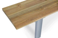 OUTFLEXX Bank, Natur, Edelstahl & Recycled FSC-Teak, 240x40x45cm, Baumkante -Garden Ease Wohnen Verkaufe 8 20358.jpg
