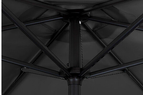 DOPPLER Basic Lift Neo Mittelstockschirm, Anthrazit, Alu/Polyester, Ø180 Cm, Mit Kurbel, Höhenverstellbar 7 DOPPLER Basic Lift Neo Mittelstockschirm, Anthrazit, Alu/Polyester, Ø180 Cm, Mit Kurbel, Höhenverstellbar – Bild 7