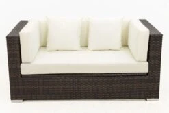 OUTFLEXX 2-Sitzer Sofa, Braun Marmoriert, Polyrattan, 152 X 85 X 70 Cm, Wasserfeste Kissenbox -Garden Ease Wohnen Verkaufe 9 15734 2 BOX.jpg