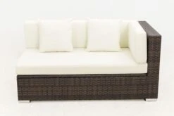 OUTFLEXX 2-Sitzer Ecksofa, Braun Marmoriert, Polyrattan, 145 X 85 X 70 Cm, Wasserfeste Kissenbox, Armlehne Li. -Garden Ease Wohnen Verkaufe 9 15734 3 BOX.jpg