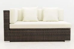 OUTFLEXX 2-Sitzer Ecksofa, Braun Marmoriert, Polyrattan, 145 X 85 X 70 Cm, Wasserfeste Kissenbox, Armlehne Re. 19 OUTFLEXX 2-Sitzer Ecksofa, Braun Marmoriert, Polyrattan, 145 X 85 X 70 Cm, Wasserfeste Kissenbox, Armlehne Re. -Garden Ease Wohnen Verkaufe 9 15734 4 BOX.jpg